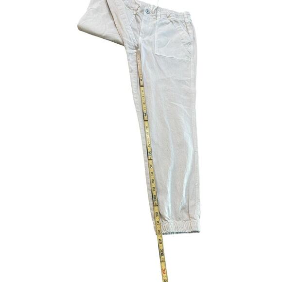 American Eagle Women’s Khaki Cotton Drawstring Jogger Pants Size 12 - Picture 2 of 4